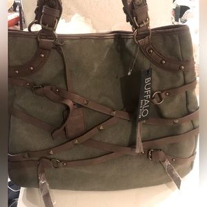 NEW BUFFALO VEGAN David Bitton TATUM, boho chic natural green tone